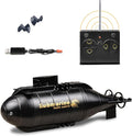 Mini Remote Control Submarine Boat Nuclear Submarine RC Race Boat 6CH High Speed Waterproof Diving in Pools Lake Gift Toy Kids Boys(Black)