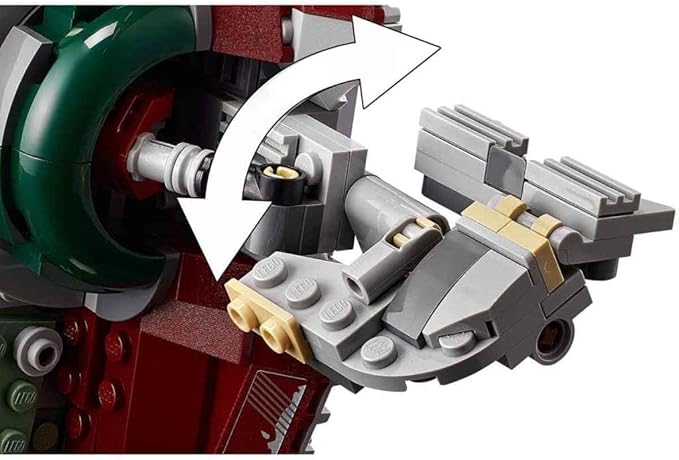 Lego Star Wars Boba Fett’s Starship 75312 Building Kit Awesome Building Toy for Kids Featuring Boba Fett and The Mandalorian Minifigures with Weapons Plus a Carbonite Brick (593 Pieces)