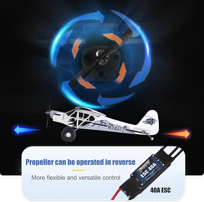 Fms Rc Planes for Adults Remote Control Airplane 1300MM (52) Piper PA-18 Super CUB with Reflex V3 6 Channel Hobby Rc Airplanes for Beginners PNP
