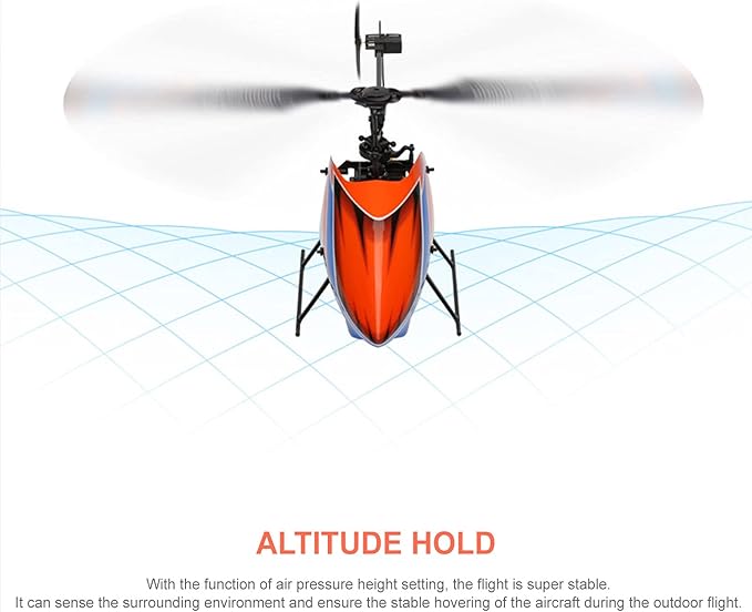 GoolRC RC Helicopter WLtoys XK K127 Remote Control Helicopter 4 Channel RC Aircraft with 6-Axis Gyro Altitude Hold One Key Take Off/Landing Easy to Fly for Beginners Include 3 Batteries