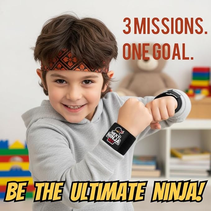 Next Ninja Kids Ribbon Challenge Game Action-Packed Ninja Game with 3 Stage Missions for Family Indoor &amp Outdoor Up to 4 Players