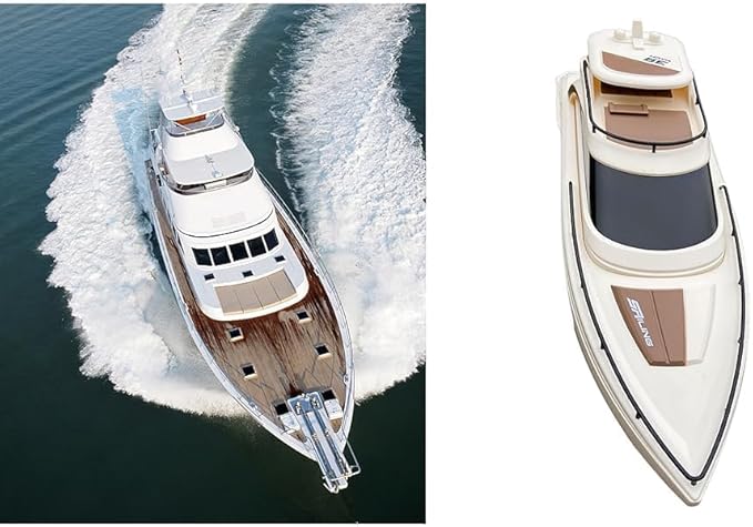 Remote Control Boat 4CH Electric Watercraft RC Sail Cruise Boat Yacht 15km/h for Lake Pool 14y+ Beginners