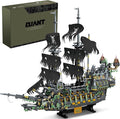 39107 The Flying Dutchman Pirate Ship Building Kit 2434 PCS Large Pirate Ship Model with Display Stand Detailed Sailing Ship Building Blocks Set for Adults &amp Teens