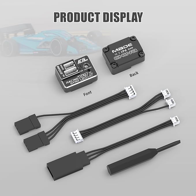AGFRC Upgraded Mini Z Gyros - Mini Gyros for Drifting Mini-Z Car/Full Aluminum 4Gram Precision RC Gyro Set for Competition Grade RC Drifting (GY04M V3.5)