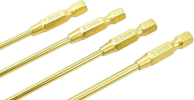 Apex RC Products 1.5 2 2.5 &amp 3mm Titanium Quick Change Allen Key Set #2739