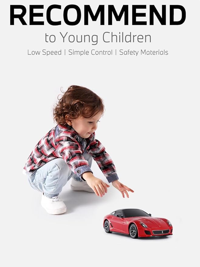 RASTAR 46400 1/24 Ferrari 599 GTO RC Car - Ideal Gifts for Play &amp Display - Officially Licensed Toy Car Model with Remote Controller for Kids Teens &amp Adults - Red