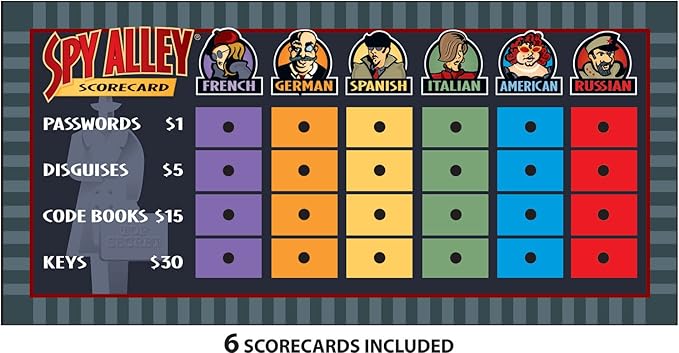 Spy Alley - Mensa Award-Winning Strategy Game - Social Deduction &amp Bluffing Board Game - Family Game Night Fun - Ages 8+ for 2-6 Players