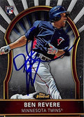 Sports Memorabilia Autograph Warehouse 246515 Ben Revere Autographed Baseball Card - Minnesota Twins 2011 Topps Finest Rookie - No. 93
