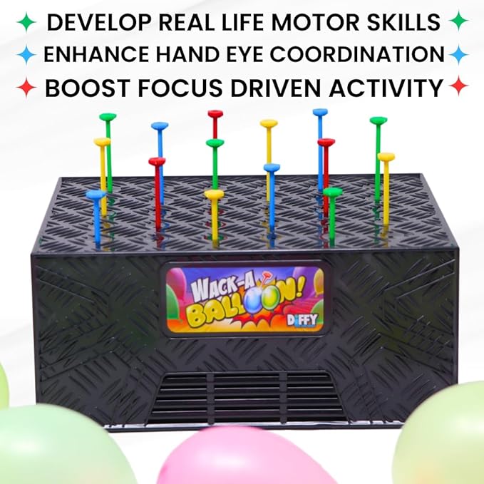 Wack A Balloon Party Edition Pop Game for Kids and Adults Interactive Balloon Popping Party Gift for Game Night Family Fun and Classrooms Ages 4+