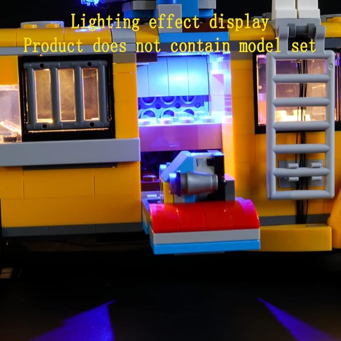 LED Light Kit Compatible with Lego Paranormal Intercept Bus 3000 - Lighting Set for Hidden Side 70423 (Model Set Not Included)