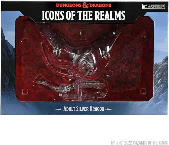 WizKids D&ampD Icons of the Realms: Adult Silver Dragon