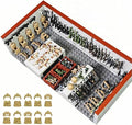 ELEFOCUS WW2 Military Base Building Blocks Set – 520 PCS Army Weapons Pack with SWAT Gear Miniguns Custom Guns and 10 Soldier Figures – Kids Army Playset Compatible with Major Brands