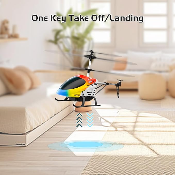 4DRC M5 RC Helicopter for Kids 3-12 and Beginners Remote Control Helicopter with Altitude Hold 2 Batteries with 30Mins FlightWhole Alloy Toy for Boys Girls Indoor Gift