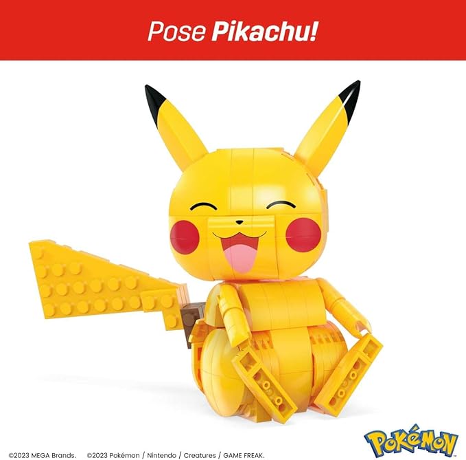 MEGA Pokémon Building Toy Kit Build &amp Show with 3 Action Figures (583 Pieces) for Kids
