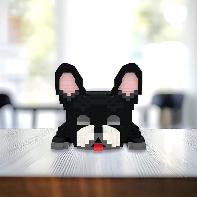 Larcele Micro Building Blocks Set DIY Mini Building Toy Bricks for Age Over 12 Years 1045 Pieces KLJM-02 (French Bulldog)