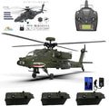 YUXIANG F11 AH64 RC Helicopter for Adults for AH64 Apache 1/32 Scale 2.4G 6CH 6G/3D Stunt Remote Control Military Aircraft Toys with 6-Axis Gyro &amp 2 Brushless Motor &amp Lights - RTF