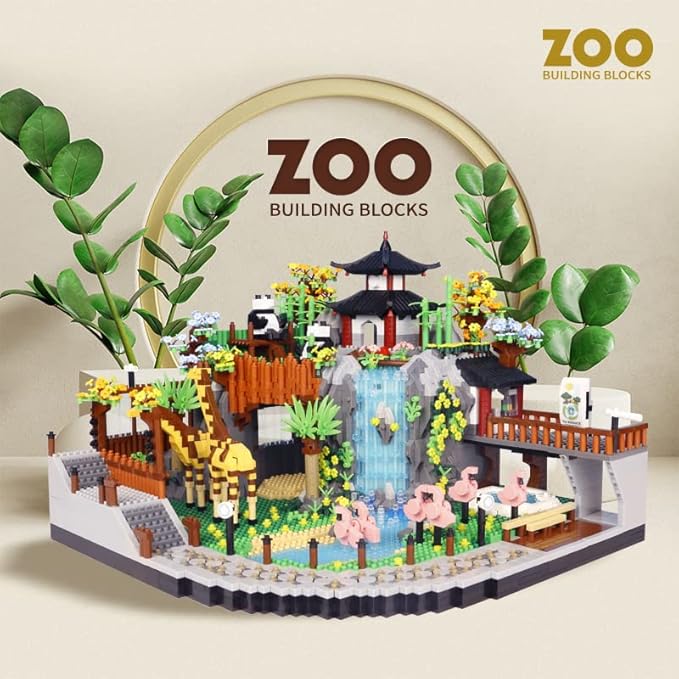 5000PCS Micro mini Blocks City Zoo Animals Building BlocksCreative Ideals Zoological Park Building SetsBest Gift for 14+ Boys Girls or Adults