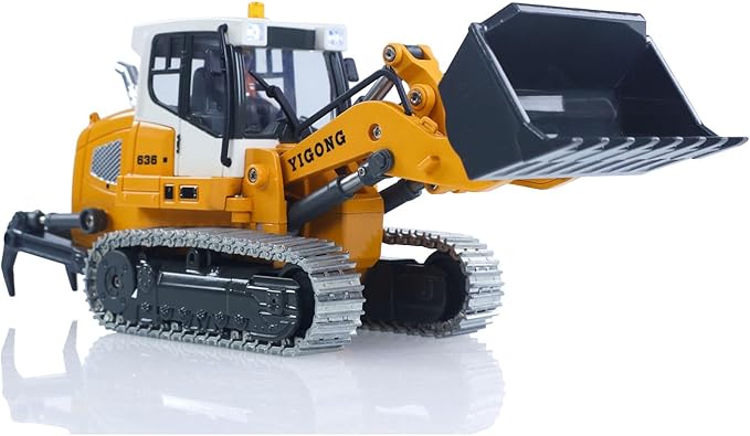1:50 RC Electric Lifting Tracked Loader Lr636 2.4G Construction Vehicle Metal Bucket Tracks Ripper RTR Model Light Sound Battery Hobby Grade Model for Adult Hobby