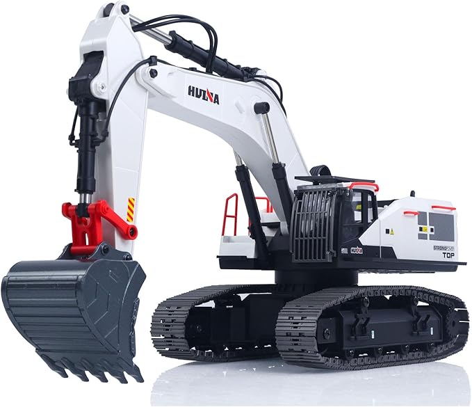 TOUCAN RC HOBBY US in Stock 1/14 HUINA RC Excavator Model 1594 Radio Light Sound Grab Grapple Hammer Battery Adult 14+