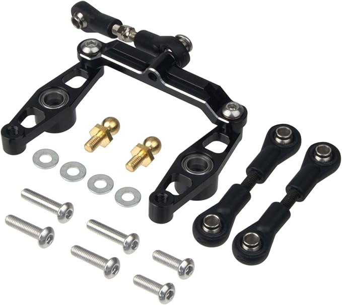 1/10 RC Car Aluminum Ball Bearing Crank Steering Arms Set for Tamiya TT-02 / TT-02D / TT-02E Racing Car Upgrade Parts