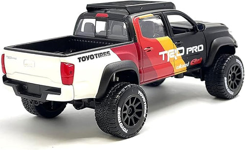 2023 TRD PRO Off Road Pickup Truck Matt Black with Graphics and Roofrack Series 1/27 Diecast Model Car 32458MBK