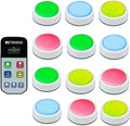 Retekess TM102 Game Show Buzzer SystemClassroom Buzzers for Quiz GamesTop Five ShowLocking Function12 Light Buzzers for Family Game NightSchool