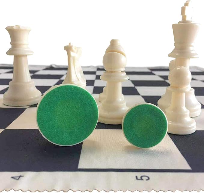 HOLYKING 19 Tournament Cloth Chess Board Set - Portable Travel Pocket Chess Game Set Roll Up Combination- Beginner Chess Set for Kids and Adults