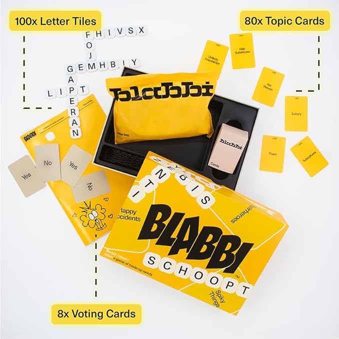 The Game of Made-Up Words. Viral Funny Party Word Board Game for Adults Teens and Kids 14+. Easy to Learn (Base Edition)