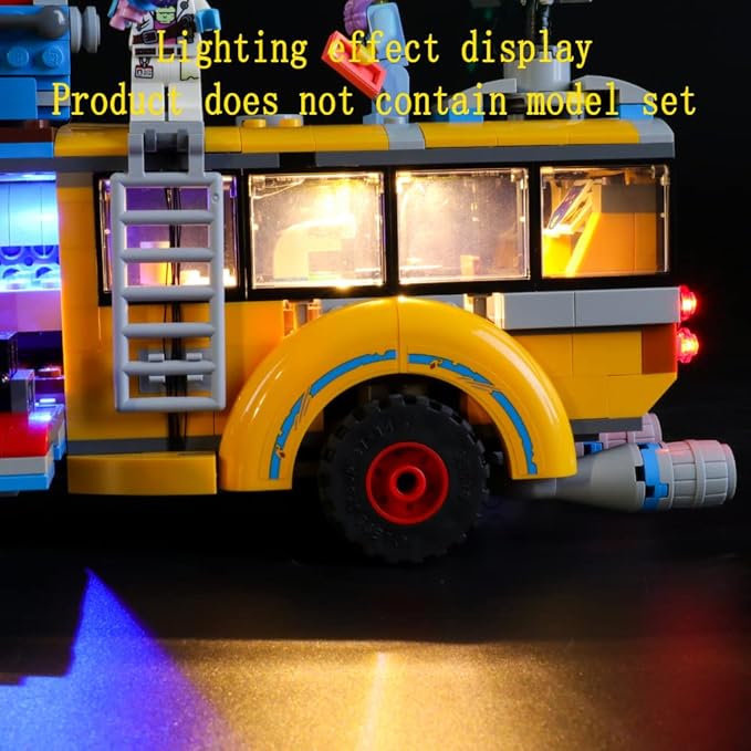 LED Light Kit Compatible with Lego Paranormal Intercept Bus 3000 - Lighting Set for Hidden Side 70423 (Model Set Not Included)
