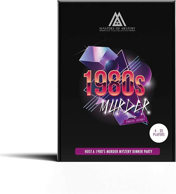 Masters of Mystery 1980s / 80s Murder Mystery Dinner Party Game – Retro Whodunnit Party Game for Adults – 4–20 Players