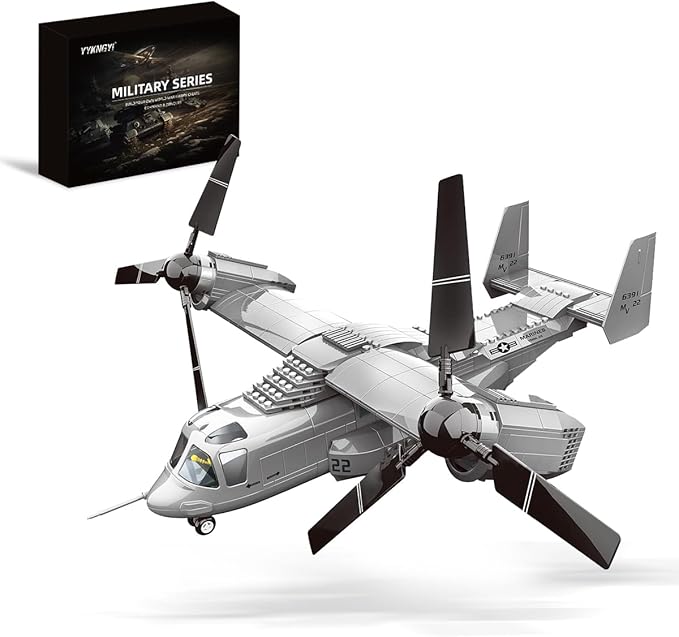 V22 Tiltrotor Aircraft Building Block Set Military Transport Plane Model- Compatible with Lego Military (460 PCS)