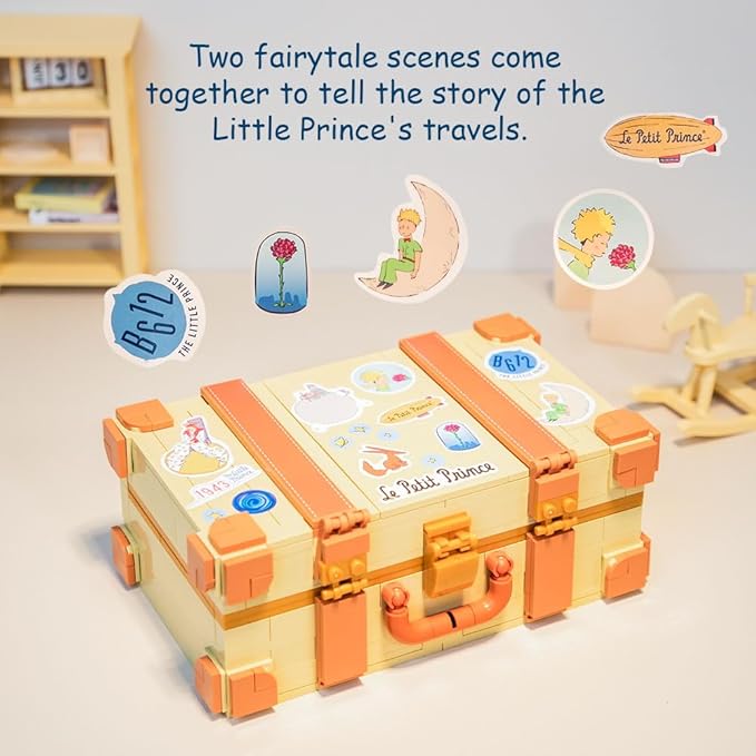 PANTASY The Little Prince Suitcase Building Blocks Set Construct Create Play Building Kit for Adults Home and Office