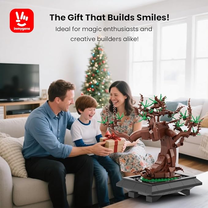 Willow Tree Bonsai Building Set A Display Stand for Lego Harry Potter Ford Anglia 76424 Magical Tree with Mini Car for Adults and Kids Versatile Toy Building Set for Home Decor