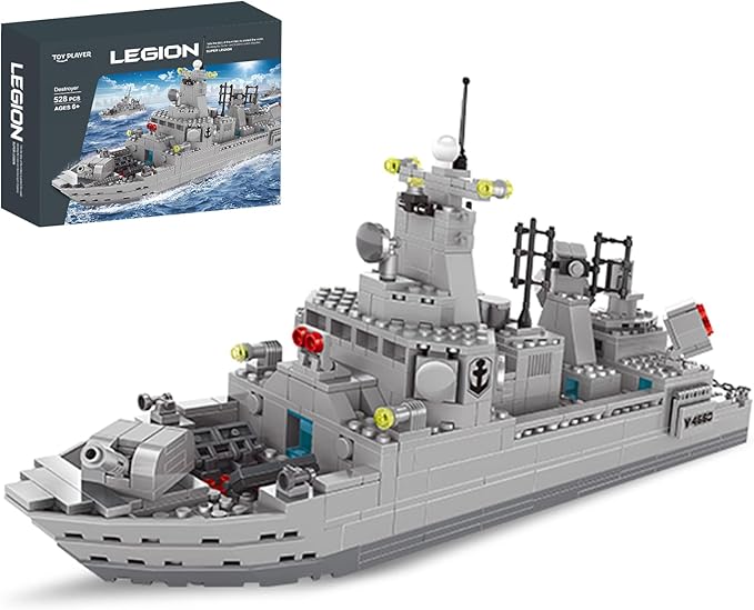 Navy Destroyer Building Set Battleship Building Toy A Gift Compatible with Lego Sets for Boys 8-14 &amp Adults (528pcs)