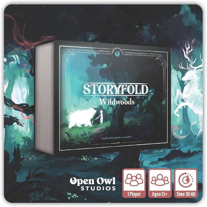 Storyfold: Wildwoods – Solo Narrative Adventure Board Game | 1 Player Board Game | Immersive Storybook Gameplay Unique River Card Mechanic Learn as You Play Fast Setup