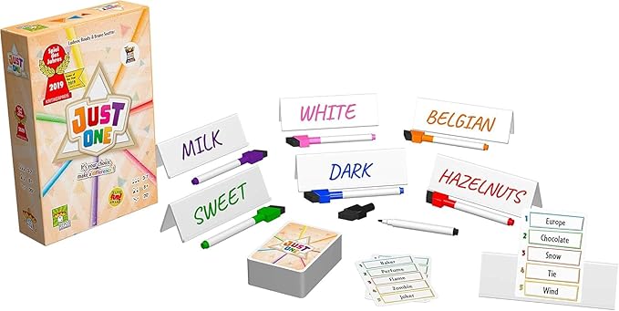 Just One Party Game - Cooperative Word Guessing Fun for Friends and Family! Ages 8+ 3-7 Players 20 Minute Playtime Made by Repos Production