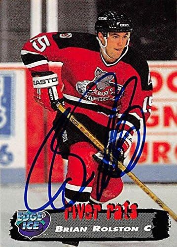 Sports Memorabilia Autograph Warehouse 245526 Brian Rolston Autographed Hockey Card - Minor League Rookie 1995 Collectors Edge - No. 8