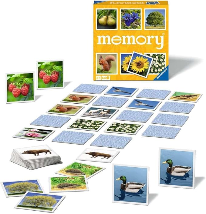 Ravensburger Nature Memory Game - Matching Picture Snap Pairs for Kids Age 6 Years Up