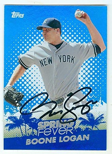 Sports Memorabilia Autograph Warehouse 248217 Boone Logan Autographed Baseball Card - New York Yankees 2013 Topps - No. SF27 Spring Fever