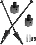 RC 10MM Drive Shaft CVD &amp Wheel Hex Hubs Upgrades Part for 1/5 X Maxx 8S Monster Truck45# Steel Driveshaft Front Rear Axles &amp Aluminum Wheel Nut &amp Wheel Hex Hops UpBlack