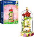 PANTASY Le Petit Prince Building Block Set Rose Swing Collectible Model Creative DIY Dust Cover Decorative Piece Storytelling Minifigure Adults and Kids Home Decor
