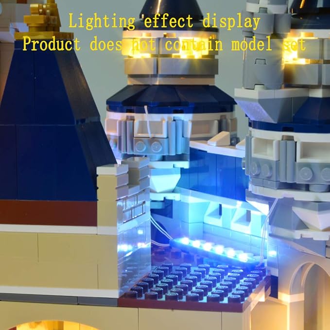 Version 2016 LED Light kit Compatible with Lego 71040 Disney Castle - Only for 71040 Cinderella Princess Castle (Model Set Not Included)