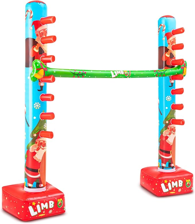 Threan 60 Inch Christmas Inflatable Limbo Xmas Party Game Limbo for Holiday Adults Fun Stick Toys for Christmas Birthday Indoor Outdoor Party Games Picnic Pool