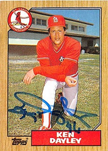 Sports Memorabilia Autograph Warehouse 248342 Ken Dayley Autographed Baseball Card - St Louis Cardinals 1987 Topps - No. 59