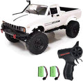 GoolRC RC Truck WPL C24-1 RC Crawler 1/16 Scale Remote Control Car 4WD All Terrain Off Road Pickup Truck 2.4GHz RC Climbing Car with LED Light 2 Batteries for Adults (White)
