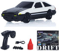 1/43 High Speed 2.4GHz RC for DIY AE86 Drift Car with 4-Wheel Drive Motor ESC Servo Motor Battery Gyroscope Mini Vehicle Hobby Grade Model for Birthday Gift