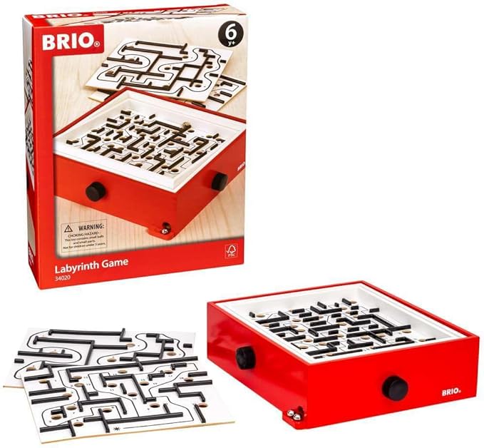 BRIO World 34020 Labyrinth Game + Extra Boards | Skill-Enhancing Puzzle | Engaging Activity for Kids &amp Teens | Promotes Cognitive Abilities