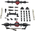 RC Car Upgrade Parts Front and Rear Assembly Kits Metal for MN82 LC79 MN78 1/12 Scale RC Hobby Car Black 15x20x5cm