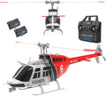 C138 206 Remote Controlled Helicopter Aircraft Plane RC Heli Aileronless 6CH 6-Axis Gyroscope Altitude Hovering Add Optical Flow Localization 2Battery for Adults Beginners (Red)