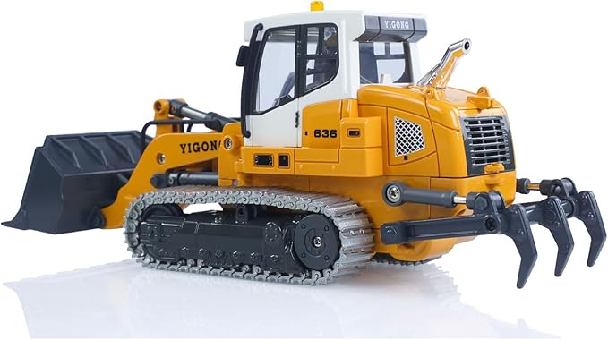 1:50 RC Electric Lifting Tracked Loader Lr636 2.4G Construction Vehicle Metal Bucket Tracks Ripper RTR Model Light Sound Battery Hobby Grade Model for Adult Hobby